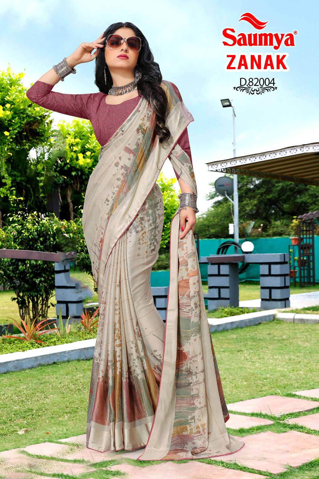 Zanak By Saumya Crape Digital Printed Sarees Wholesale Clothing Suppliers In India 